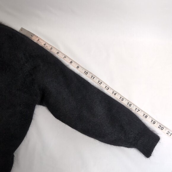 Franco Valeri Women's Rabbit Hair Button Up Jacket with Padded Shoulders, Small - Picture 4 of 4